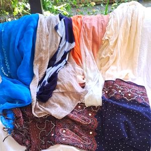 6 random scarves